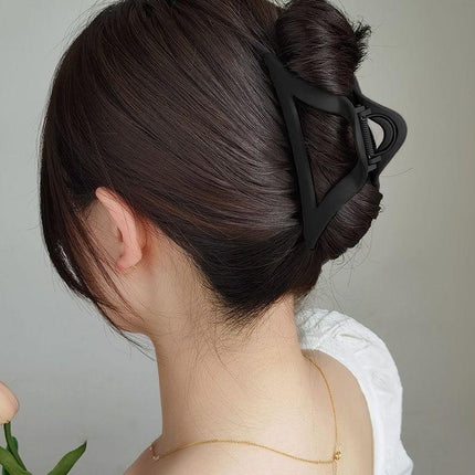 Women's Simple Hair Claws Clip Large Geometric Barrette Ponytail Clamp Hairpin - Aimall