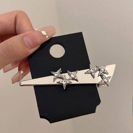 Super Flash Silver Star Hair Clips Duck Beak Barrettes Hair Accessories Set