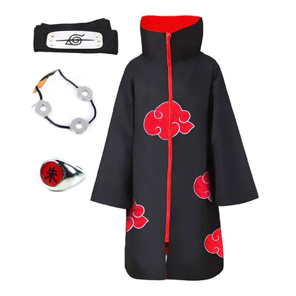 Halloween Ninja Cloak COS Costume Akatsuki Taka Hooded Robe