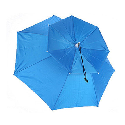 2-Layer Outdoor Foldable Sun Umbrella Hat Fishing Camping Headwear Cap Head Hat