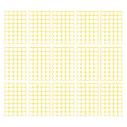 8/13/25/50mm Colour Sticker Dots Adhesive Round Labels Circular Scrapbooking White - Aimall