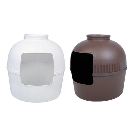 Plastic Pet Kennel Small Dog Cat Litter Box Teddy Villa Easy Clean Hair Guard