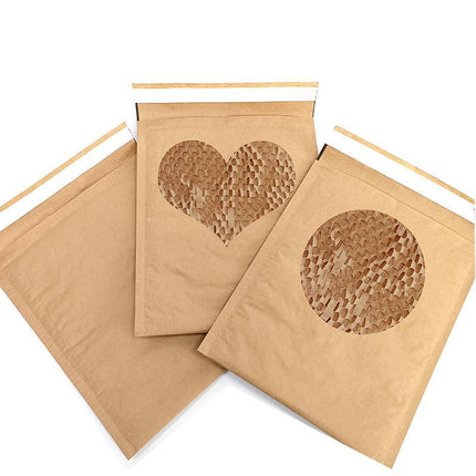 100PCS Honeycomb Wrap Bags Kraft Paper Cushion Eco Friendly Protective Wrapping - Aimall