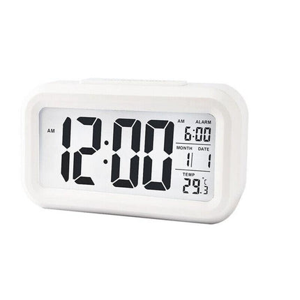 Digital Bedside Led Snooze Alarm Clock Time Temperature Day/Night Desktop Clock - Aimall
