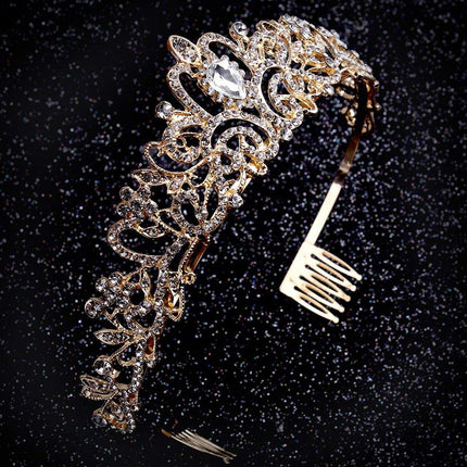Crown Tiara Headband for Princess Wedding Party Bridal Costume Accessories