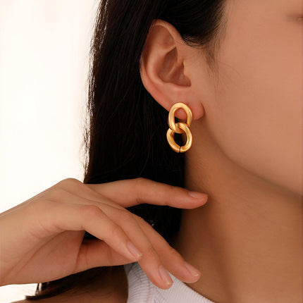 Fashion Retro Hoop Earrings Stylish Large Hoop Earrings Women Vintage Jewelry