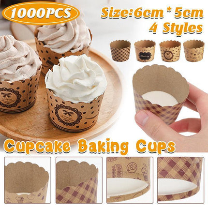 1000PCS Cake Cups Cupcake Molds Cupcake Holder Paper Baking Cups Liners Aimall