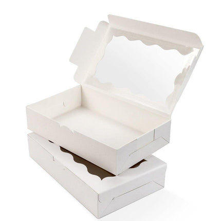 50pcs Rectangular Kraft Paper Window Box Gift Packaging Boxes Party Favors