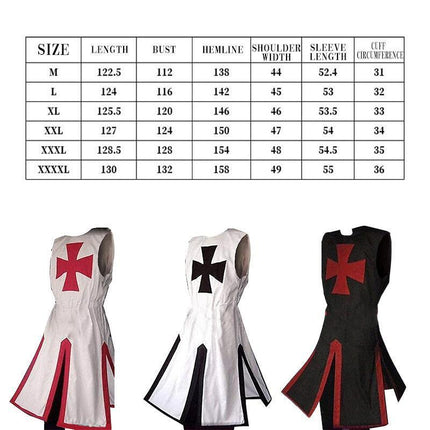 Medieval Tunic Royal Knight Renaissance Roman Men Costume Warrior Crusader AU - Aimall