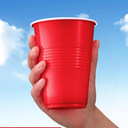 50pcs Red Plastic Beer Pong Cups Reusable Party Cups Drinking Game Supplies