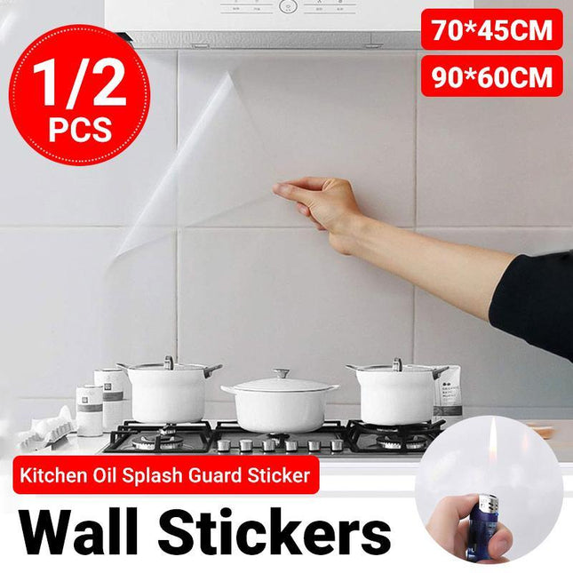 Kitchen Oil Splash Guard Wall Foil Protector Stove Cover Removable Baffle Screen - Aimall