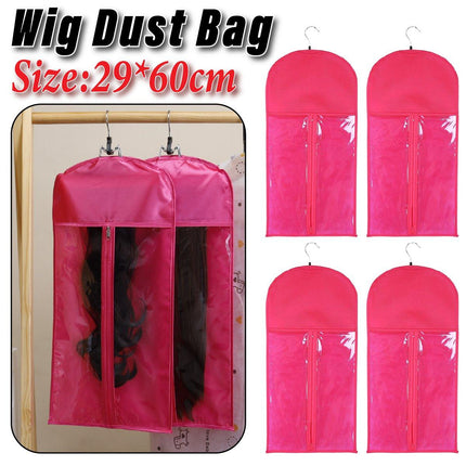 4pcs Non-Woven Wig Dust Bag Storage Covers for Hair Extensions Wig Protection