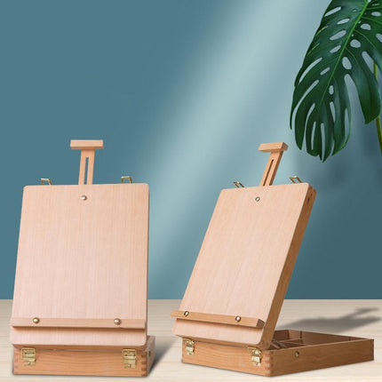 Portable Folding Easel Art Drawing Painting Wood Table Desktop Box Board - Aimall