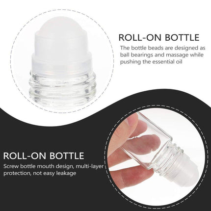 16X Clear Glass Roll On Bottle 30ml Extra Large Roller Ball Perfume Oil Underarm