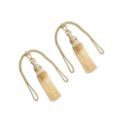 1pair Curtain Tiebacks Hanging Balls Tassel Rope Decorative Curtain Holders