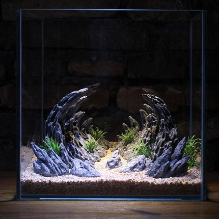 Aquarium Resin Dragon Stone Rock Decorative Ornaments Fish Tank Landscape
