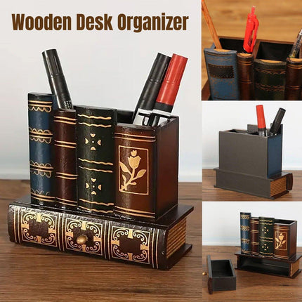 European Retro Pen Holder Creative Desktop Storage Box Office Decorations Gift