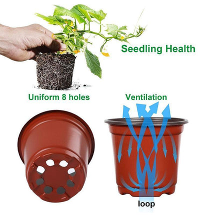 100PCS Plastic Plant Flower Garden Pots Nursery Seedlings Pot Growing Container - Aimall
