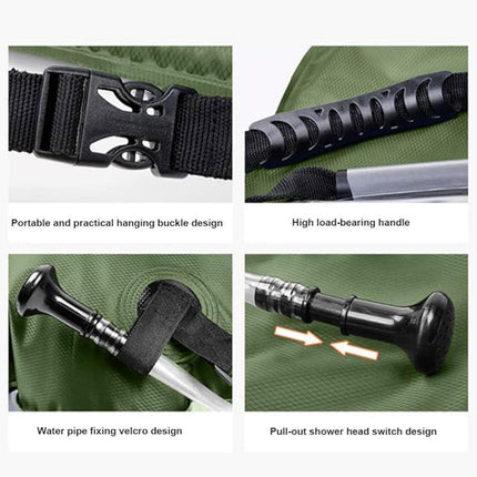 20L Camp Shower Bag Solar Heat Water Pipe Portable Camping Hiking Travel Outdoor