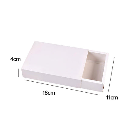25X White Kraft Paper Drawer Jewelry Package Necklace Bracelet Gift Package box - Aimall