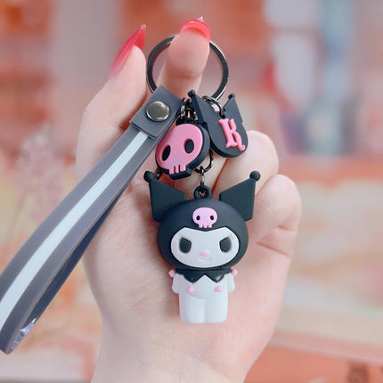 Cute Keychain Cartoon Animation Keyring Melody Kuromi Purin Pendant Accessories AU - Aimall