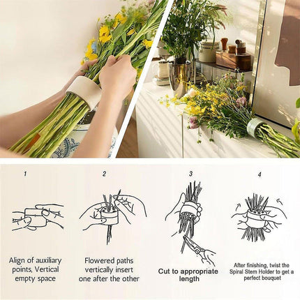 Spiral Ikebana Stem Holder Ring Vases Flower Bouquet Floral Arranger Tool DIY