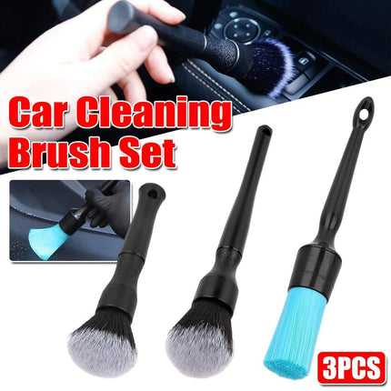 3PCS Car Cleaning Brush Car Detailing Brushes Kit For Dashboard Air Conditioner