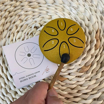 Hollow Steel Tongue Drum Percussion Instrument for Meditation Yoga Music Practice