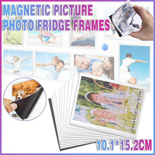 10 Pack Shot2Go Magnetic Picture Photo Fridge Frames Holds a 6x4 inch photo - Aimall