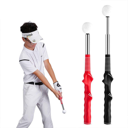 Golf Swing Training Aid Telescopic Impact Sound Stick Exercise Tool for Practice