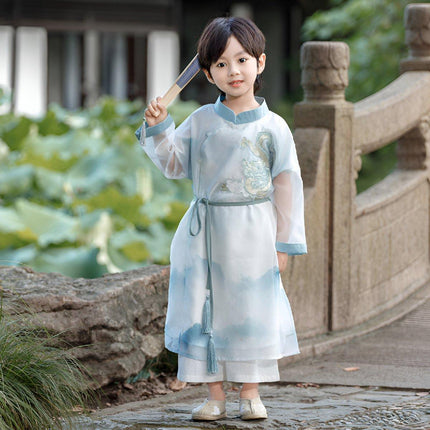 Traditional Tang Suit Chinese Hanfu for Boys in Classic Style