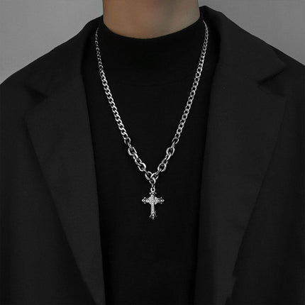 Hip Hop Cross Necklaces Men Women Punk Style Fashion Jewellery Chain