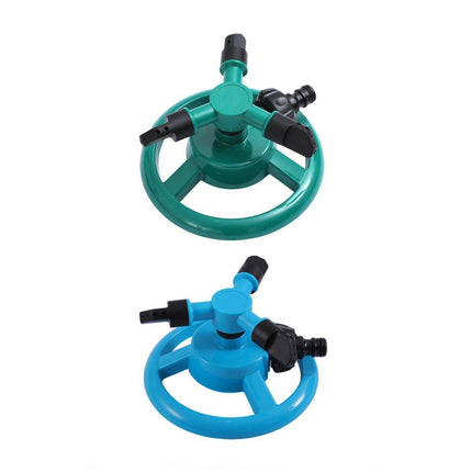 Small Disc Sprinkler 360 Degree Rotating Garden Sprayer Three Prong Spray Water