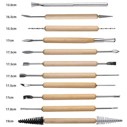 30PCS Clay Sculpting Carving Pottery Tool Set Bag Kit Modelling DIY Sculpture - Aimall