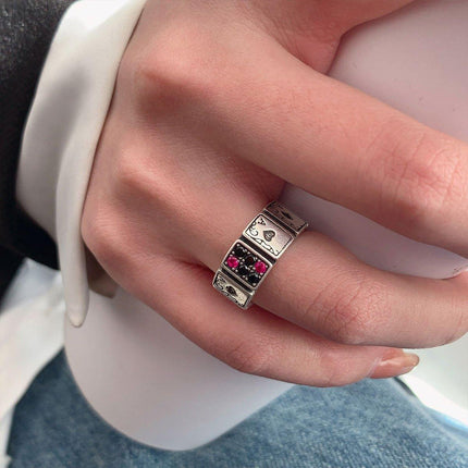 Non-Fading Hip Hop Open Ring for Girls Stylish Adjustable Fashion Jewelry