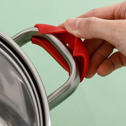 2pcs Silicone Pan Handle Covers Heat Resistant Anti-Ironing Wok Ear Insulated