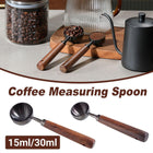 2pcs Walnut Coffee Measuring Spoon Long Handle Baking Milk Powder Spoon Set