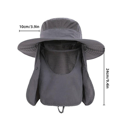 2PCS Outdoor Fisherman Hat Men Women Sun Protection Fishing Cap Bucket Hat