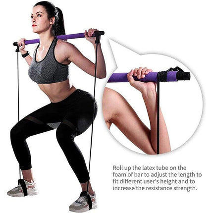 Multi-Purpose Pilates Stick Home Fitness Stretch Exercise Training Hip Rope
