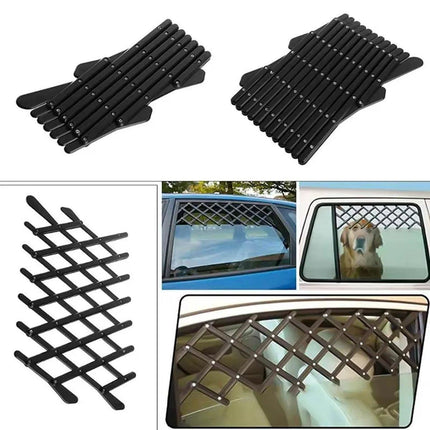 2pcs Retractable Car Window Guardrail for Dogs Cats Pet Barrier Fence