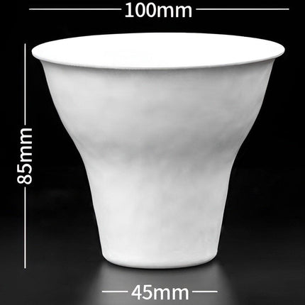 50pcs Disposable Ice Cream Cups Degradable Sugarcane Pulp Eco-Friendly Party