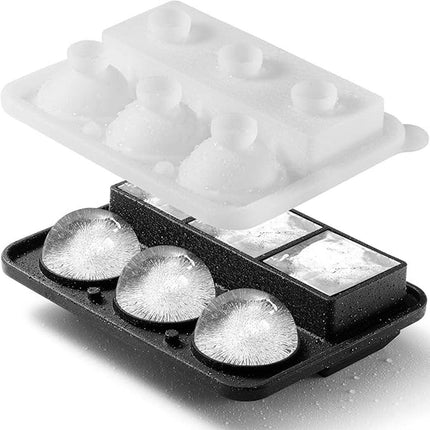 Silicone Ice Cube Mold for Whiskey Creative Ice Cream Sphere Maker with Funnel