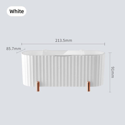 Dustproof Desktop Cosmetic Organizer with Lid Makeup Storage Box for Home Office
