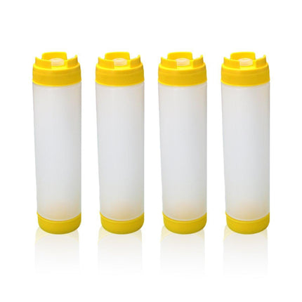16oz Plastic Sauce Dispenser Bottles Large Capacity Double-ended Squeeze Bottles - Aimall