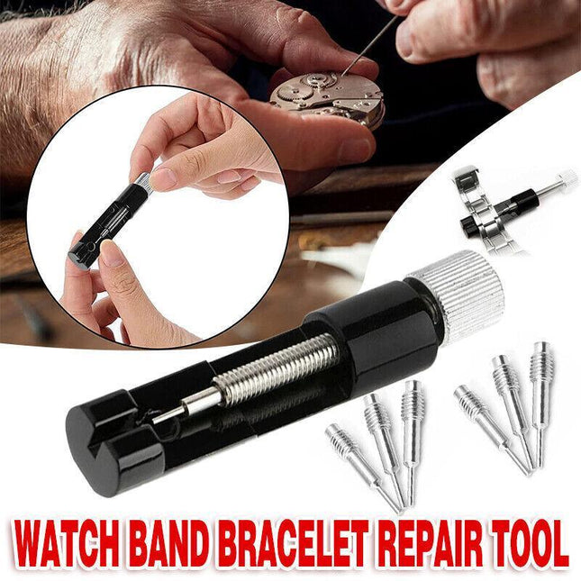 Adjustable Watch Band Bracelet Repair Tool 6 Replace Pins Link Pin Remover - Aimall