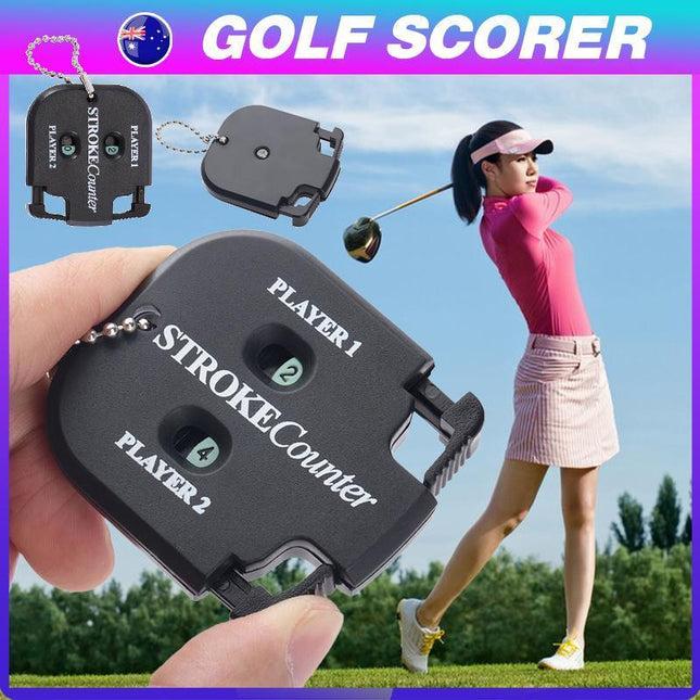 Golf Count Shot Stroke Putt Score Counter Two Digit Scoring Keeper - Black - Aimall