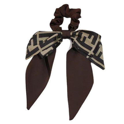 Women Elegant Scrunchies for Hair Ribbon Ties Bow Scrunchies Ponytail Scrunchie - Aimall