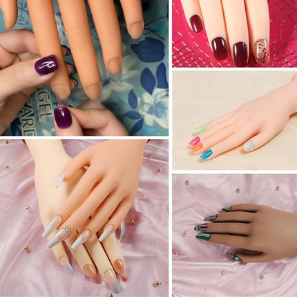 Manicure Practice Hand Mould Simulation Fake Hand Desktop Holder for Nail Art