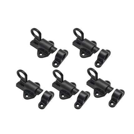 5PCS Aluminum Alloy Spring Bolt Self-Closing Sliding Door Window Lock Buckle Set