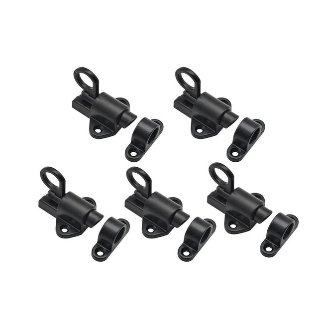 5PCS Aluminum Alloy Spring Bolt Self-Closing Sliding Door Window Lock Buckle Set